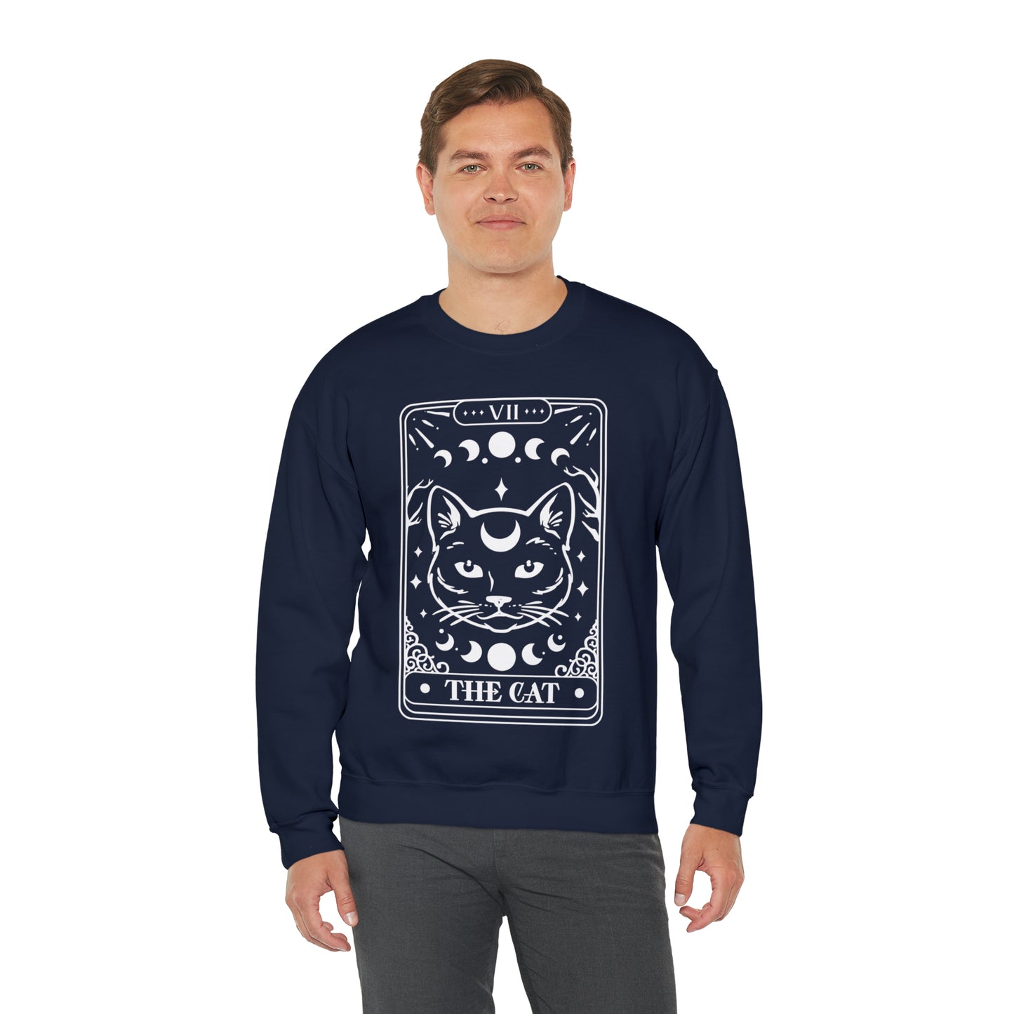 The Cat Tarot Card Unisex Heavy Blend™ Crewneck Sweatshirt
