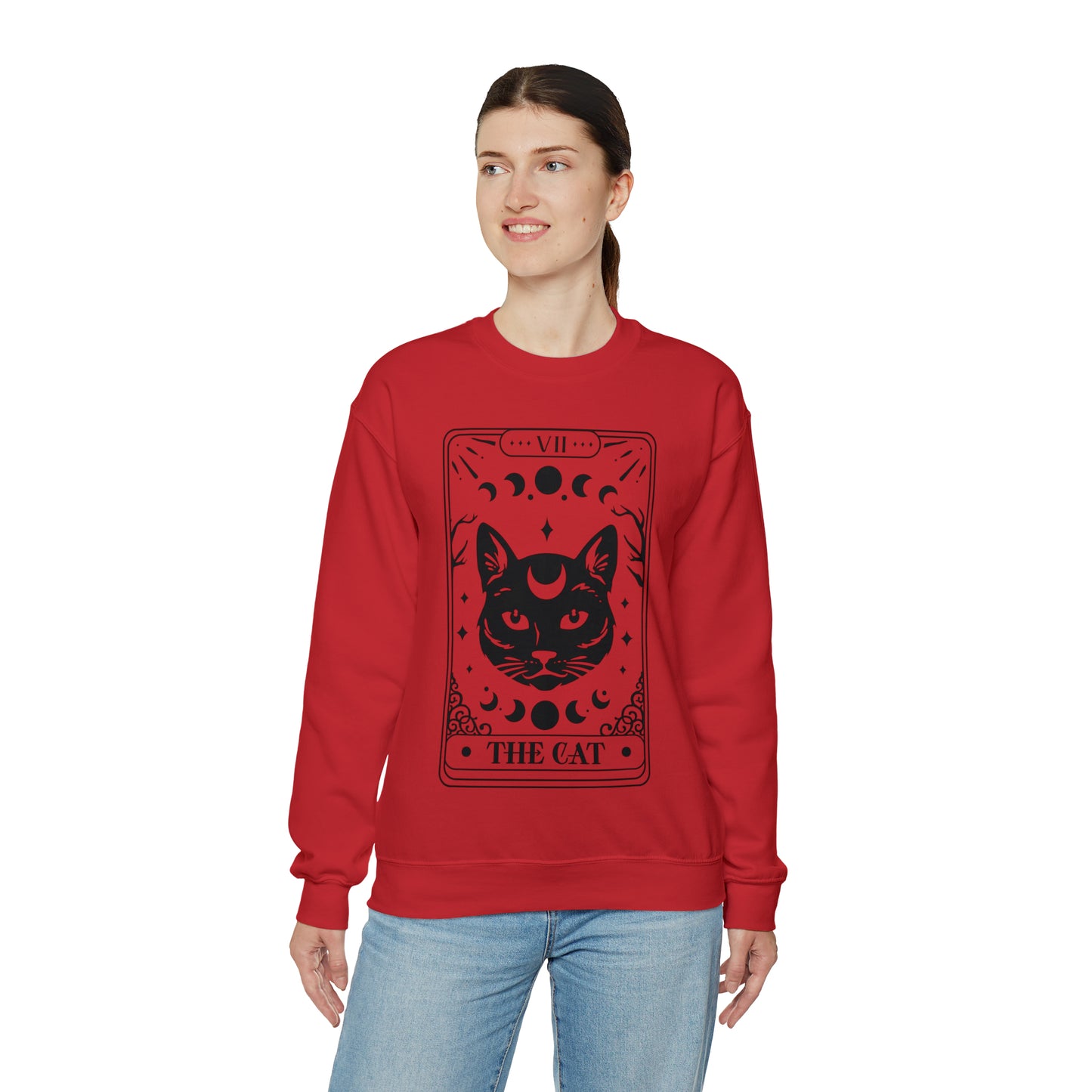 The Cat Tarot Card Unisex Heavy Blend™ Crewneck Sweatshirt