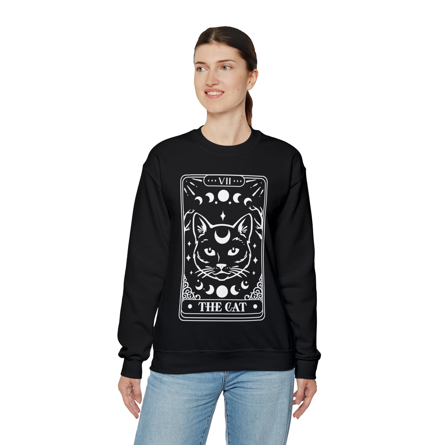 The Cat Tarot Card Unisex Heavy Blend™ Crewneck Sweatshirt