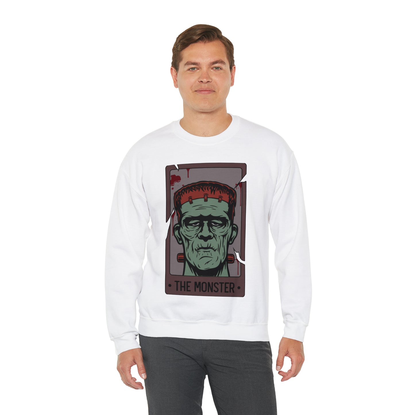 The Monster Tarot Card Unisex Heavy Blend™ Crewneck Sweatshirt