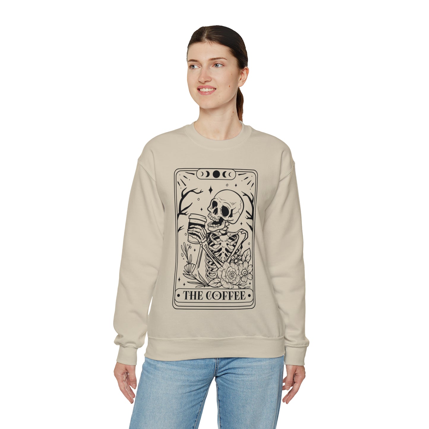 The Coffee Tarot Card Unisex Heavy Blend™ Crewneck Sweatshirt