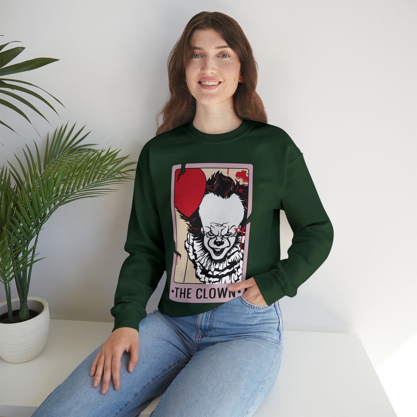 The Clown Tarot Card Unisex Heavy Blend™ Crewneck Sweatshirt