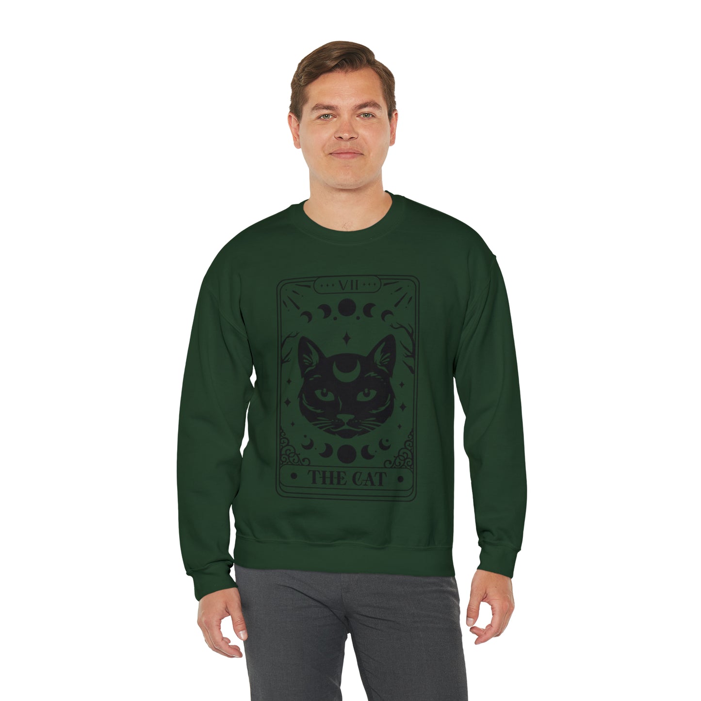 The Cat Tarot Card Unisex Heavy Blend™ Crewneck Sweatshirt