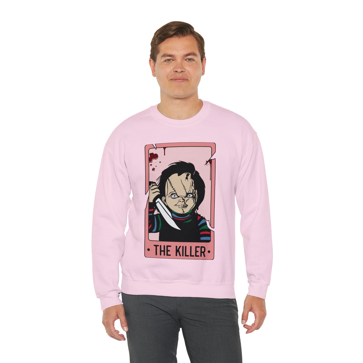 The Killer Tarot Card Unisex Heavy Blend™ Crewneck Sweatshirt