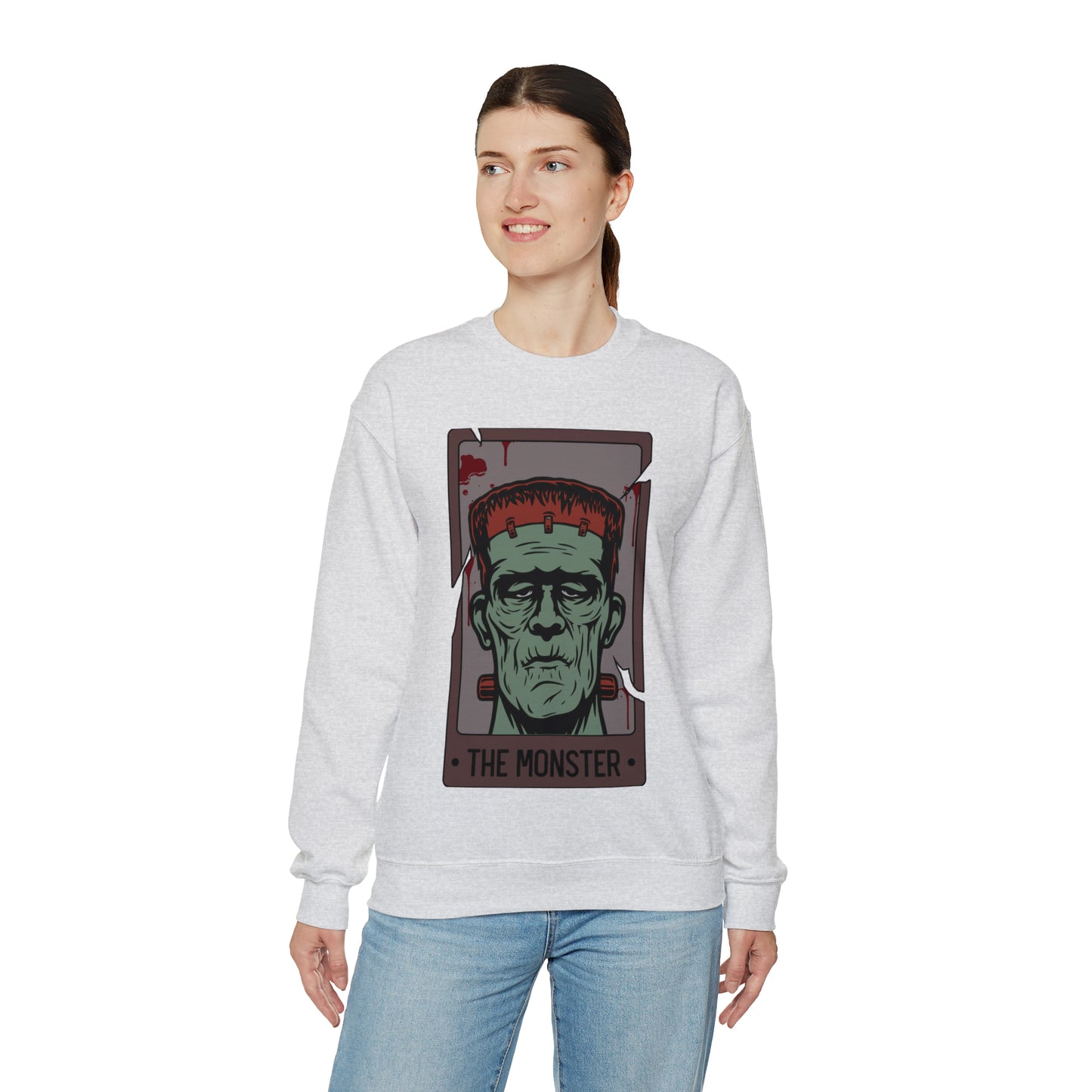 The Monster Tarot Card Unisex Heavy Blend™ Crewneck Sweatshirt