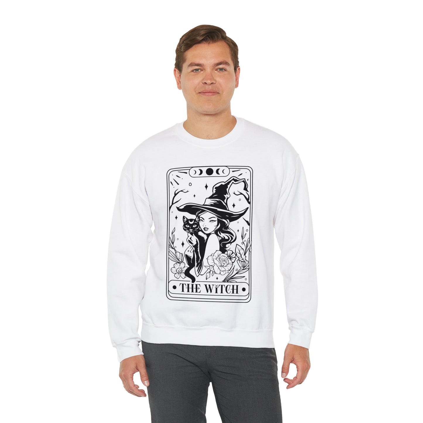 The Witch Tarot Card Unisex Heavy Blend™ Crewneck Sweatshirt