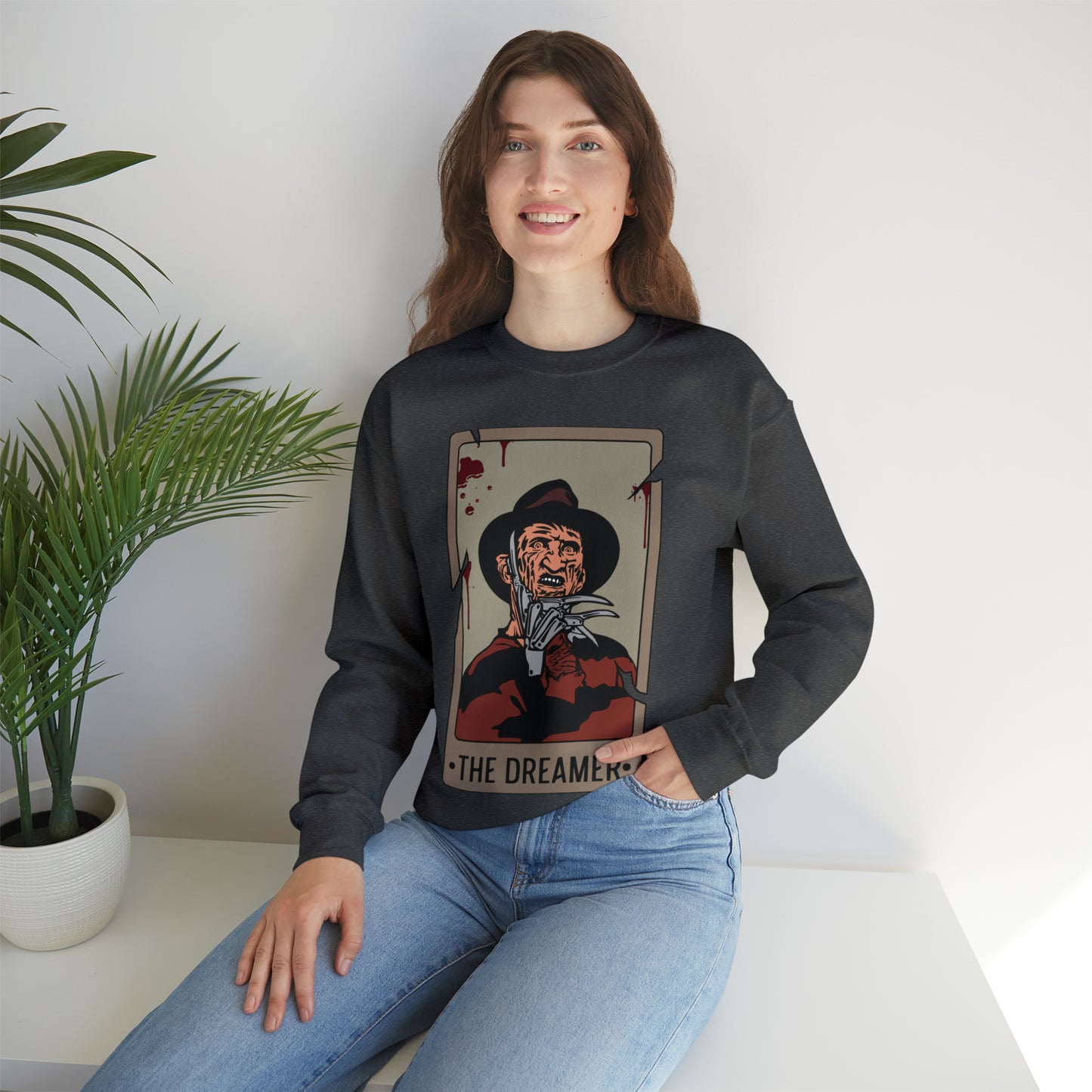 The Dreamer Tarot Card Unisex Heavy Blend™ Crewneck Sweatshirt