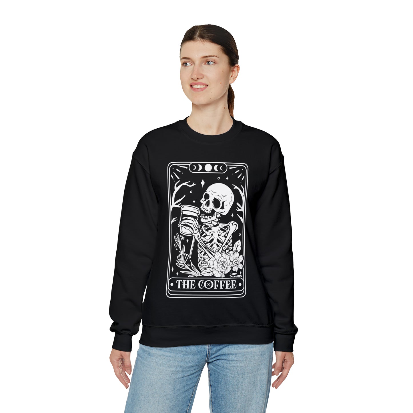 The Coffee Tarot Card Unisex Heavy Blend™ Crewneck Sweatshirt
