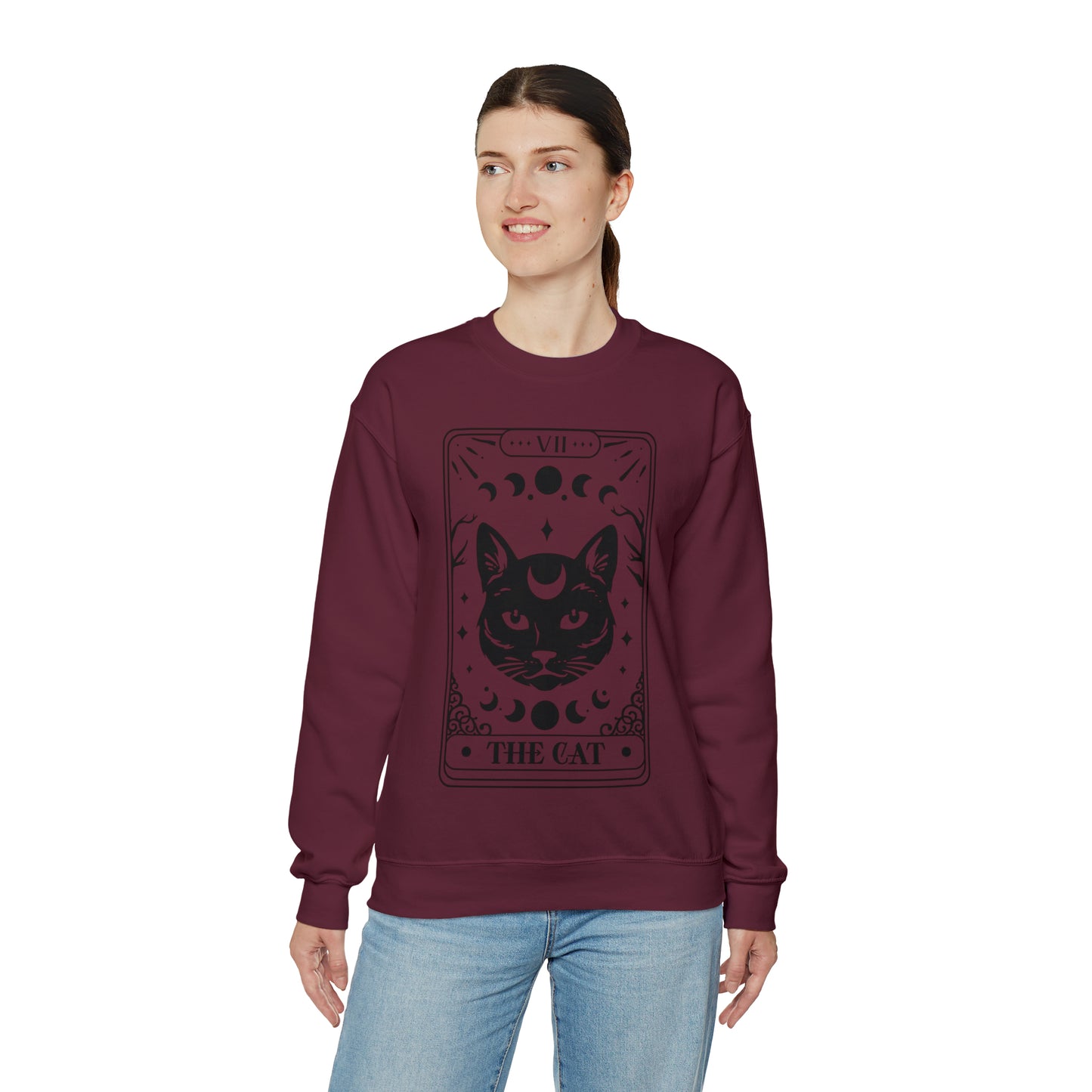 The Cat Tarot Card Unisex Heavy Blend™ Crewneck Sweatshirt