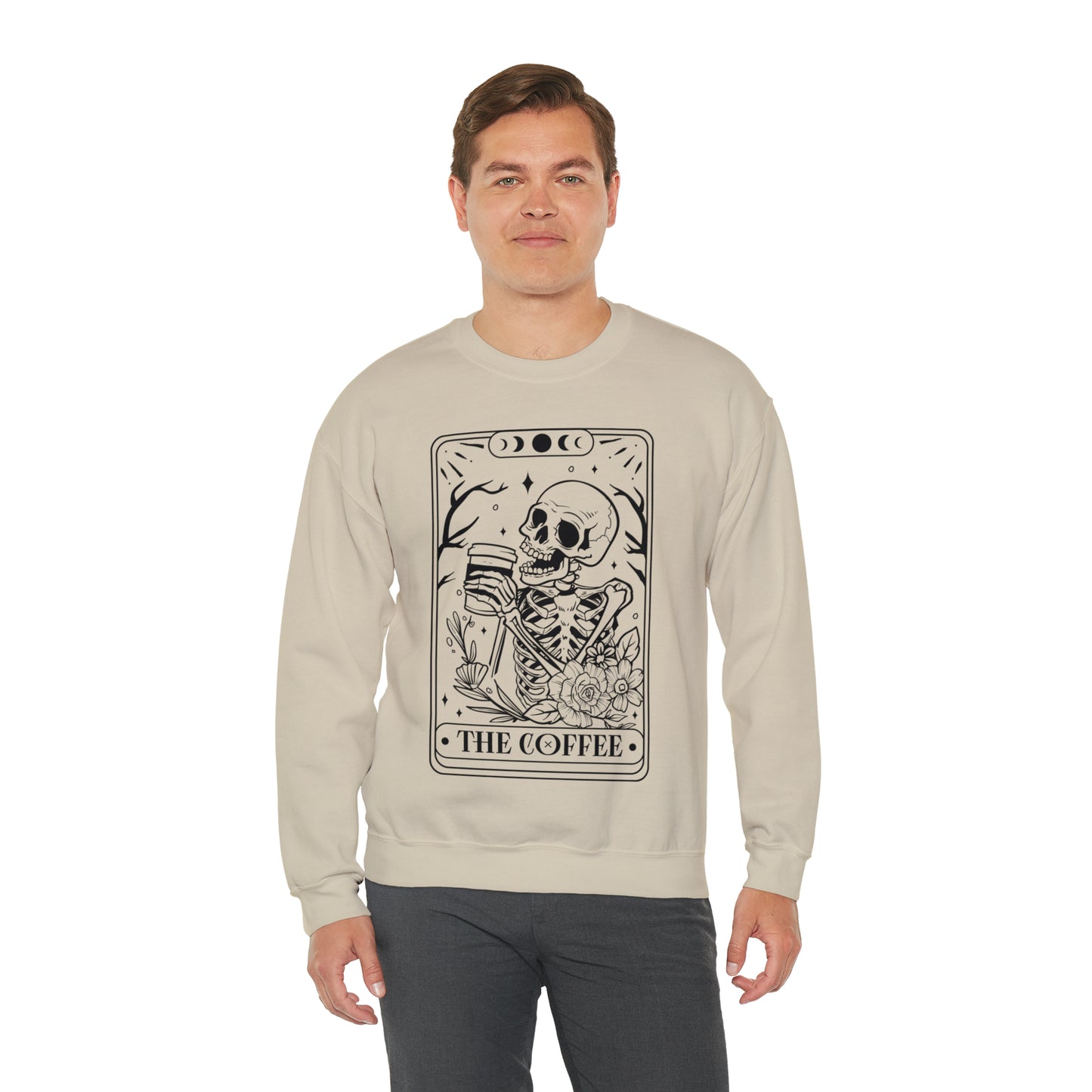 The Coffee Tarot Card Unisex Heavy Blend™ Crewneck Sweatshirt