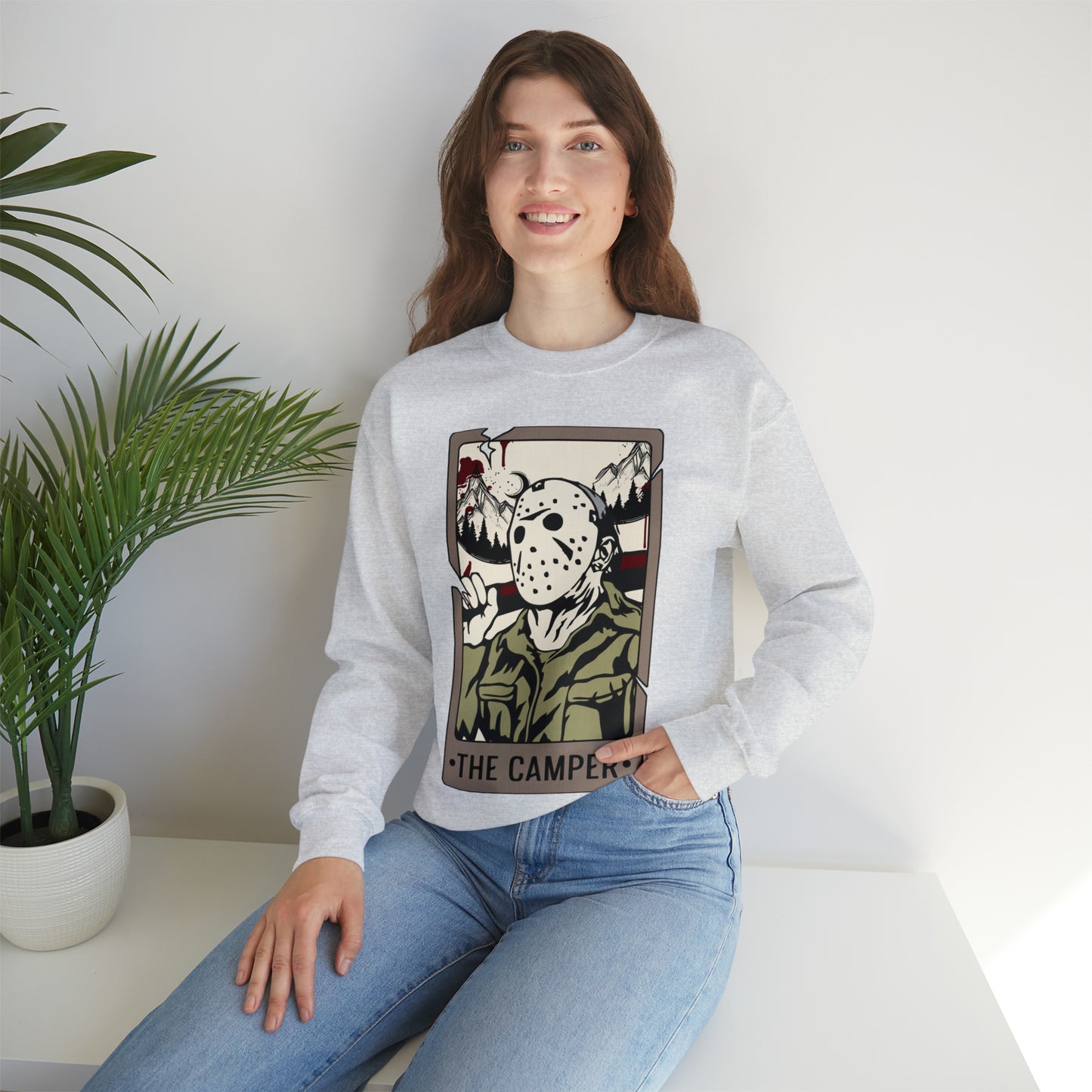 The Camper Tarot Card Unisex Heavy Blend™ Crewneck Sweatshirt