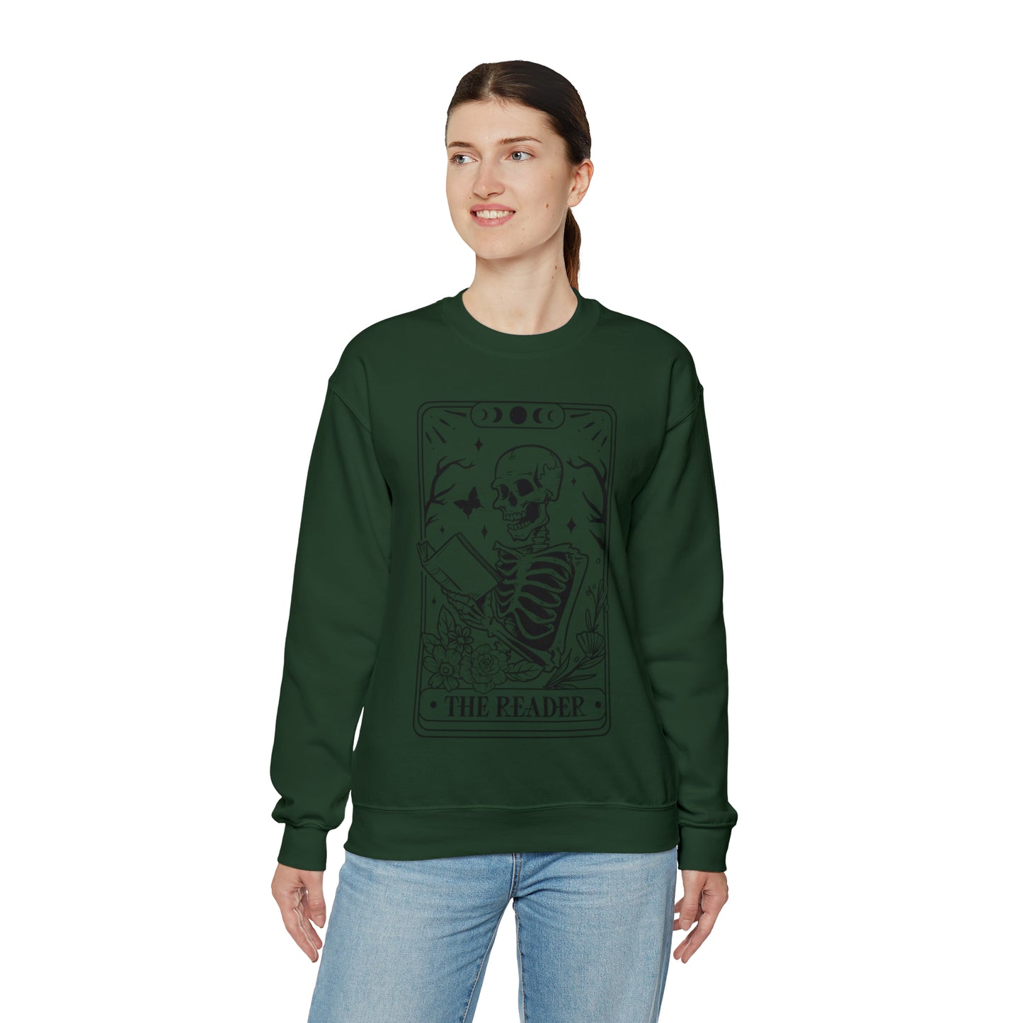 The Reader Tarot Card Unisex Heavy Blend™ Crewneck Sweatshirt