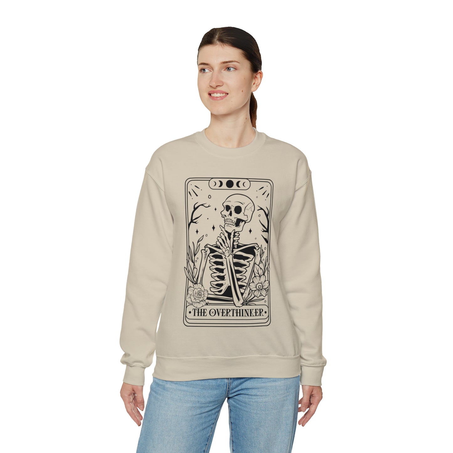 The Overthinker Tarot Card Unisex Heavy Blend™ Crewneck Sweatshirt