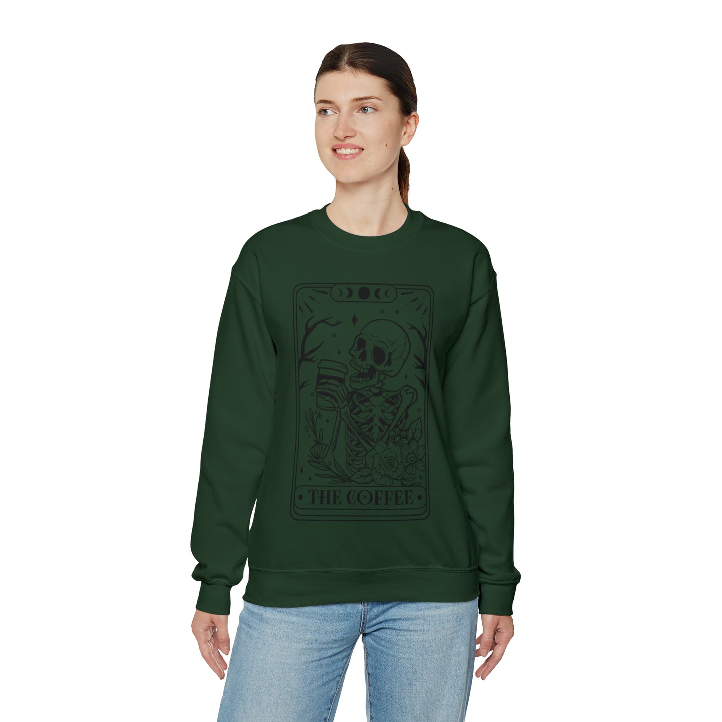 The Coffee Tarot Card Unisex Heavy Blend™ Crewneck Sweatshirt
