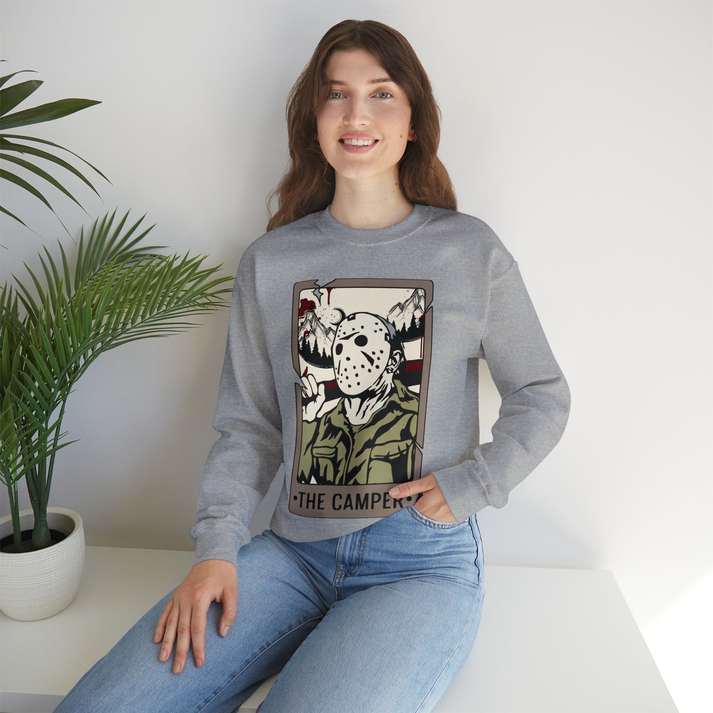 The Camper Tarot Card Unisex Heavy Blend™ Crewneck Sweatshirt