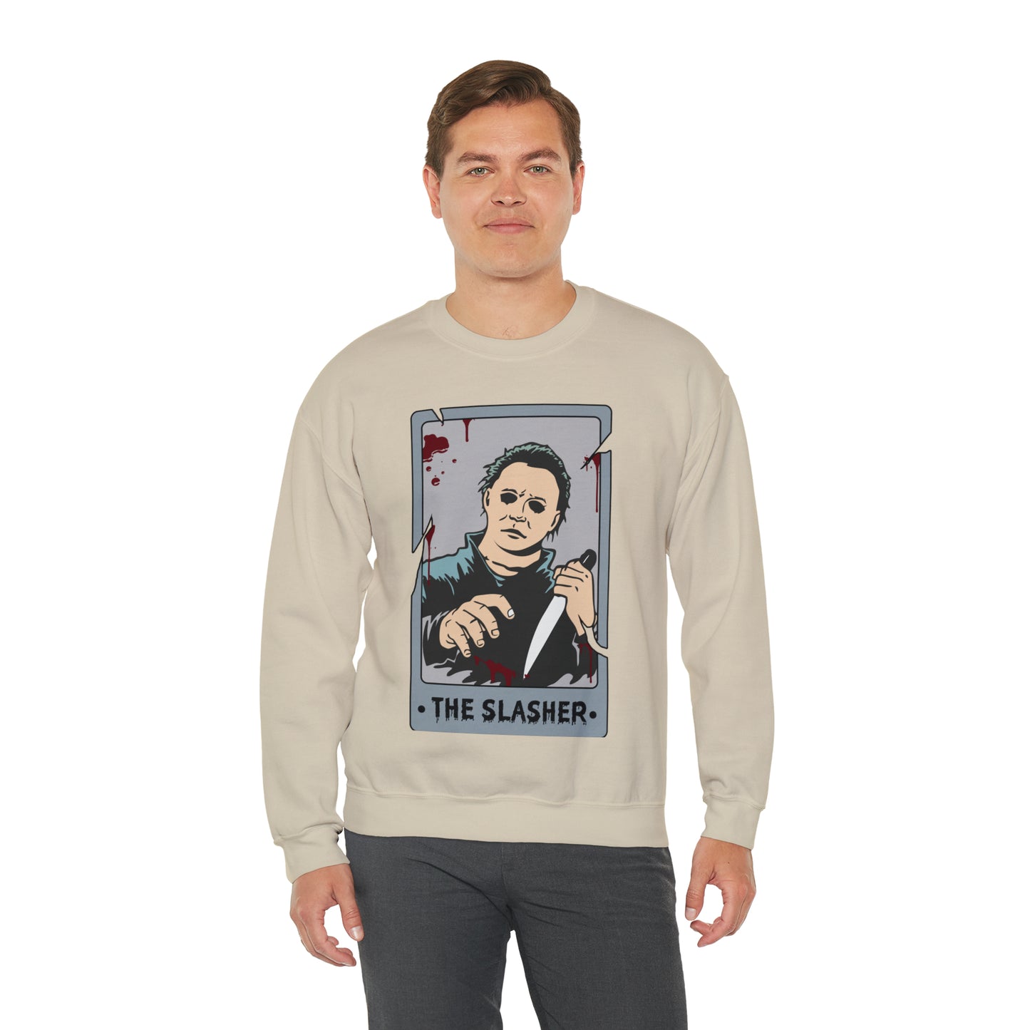 The Slasher Tarot Card Unisex Heavy Blend™ Crewneck Sweatshirt