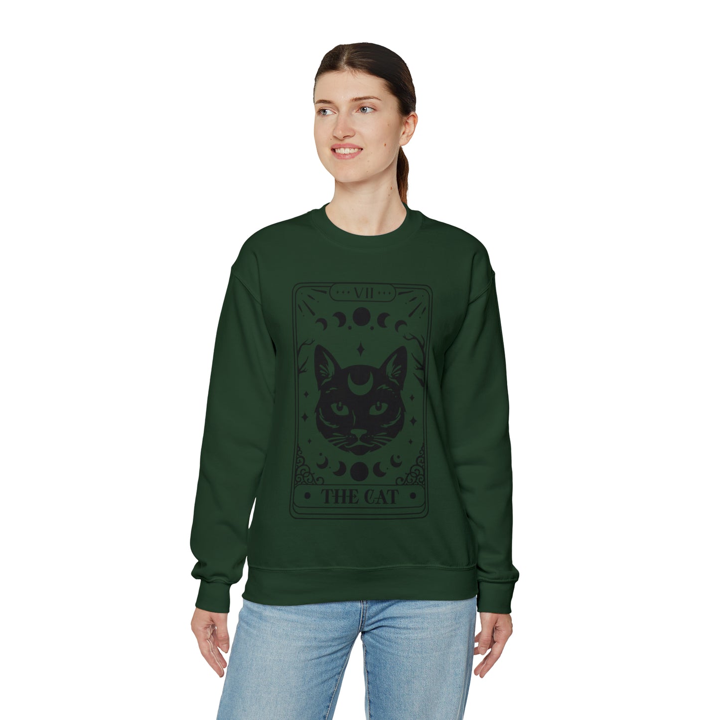 The Cat Tarot Card Unisex Heavy Blend™ Crewneck Sweatshirt