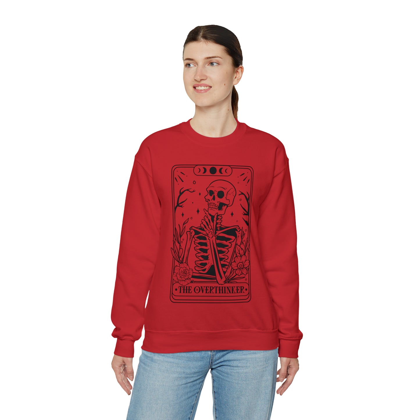 The Overthinker Tarot Card Unisex Heavy Blend™ Crewneck Sweatshirt