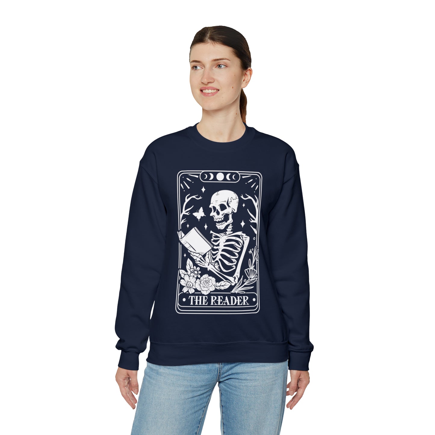 The Reader Tarot Card Unisex Heavy Blend™ Crewneck Sweatshirt