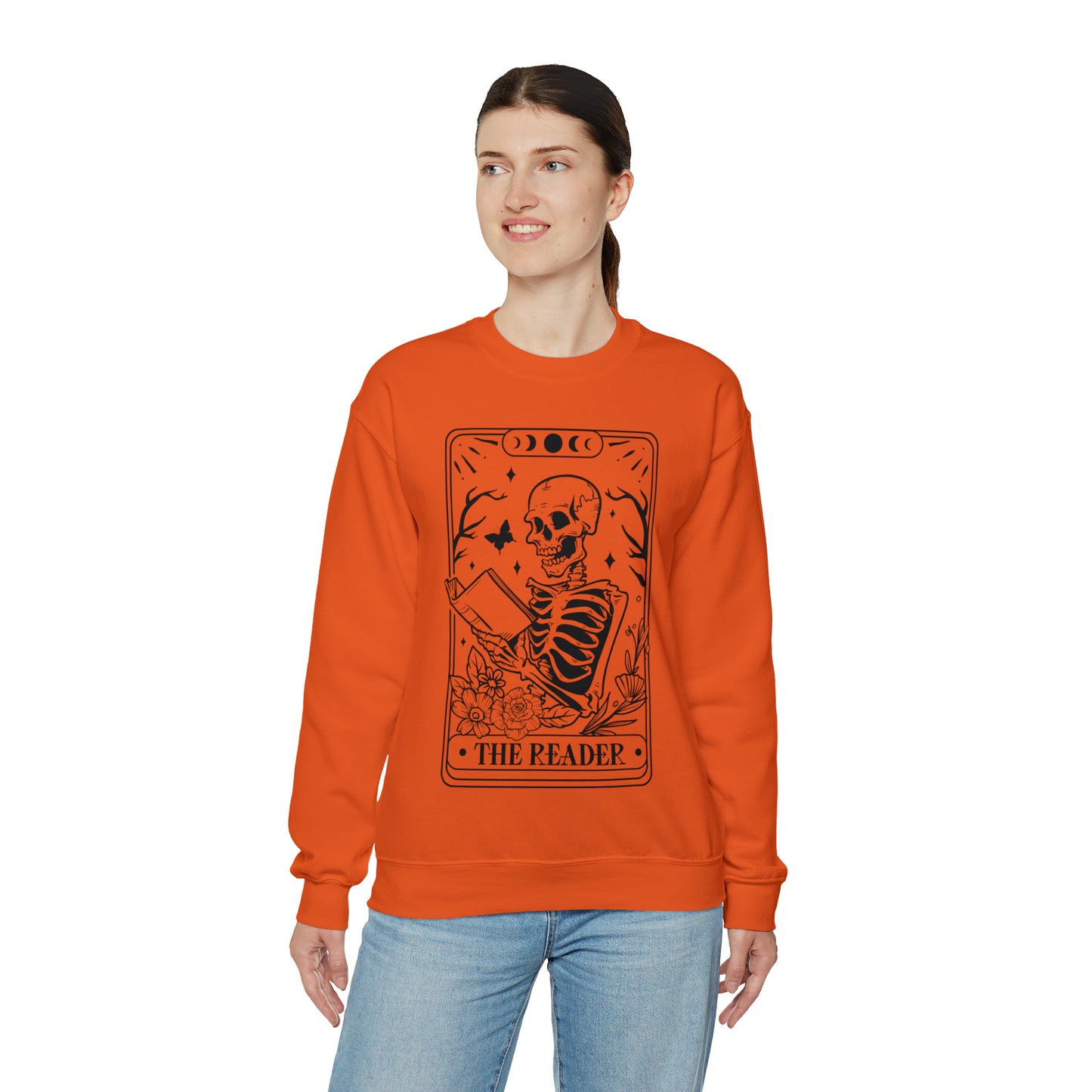 The Reader Tarot Card Unisex Heavy Blend™ Crewneck Sweatshirt