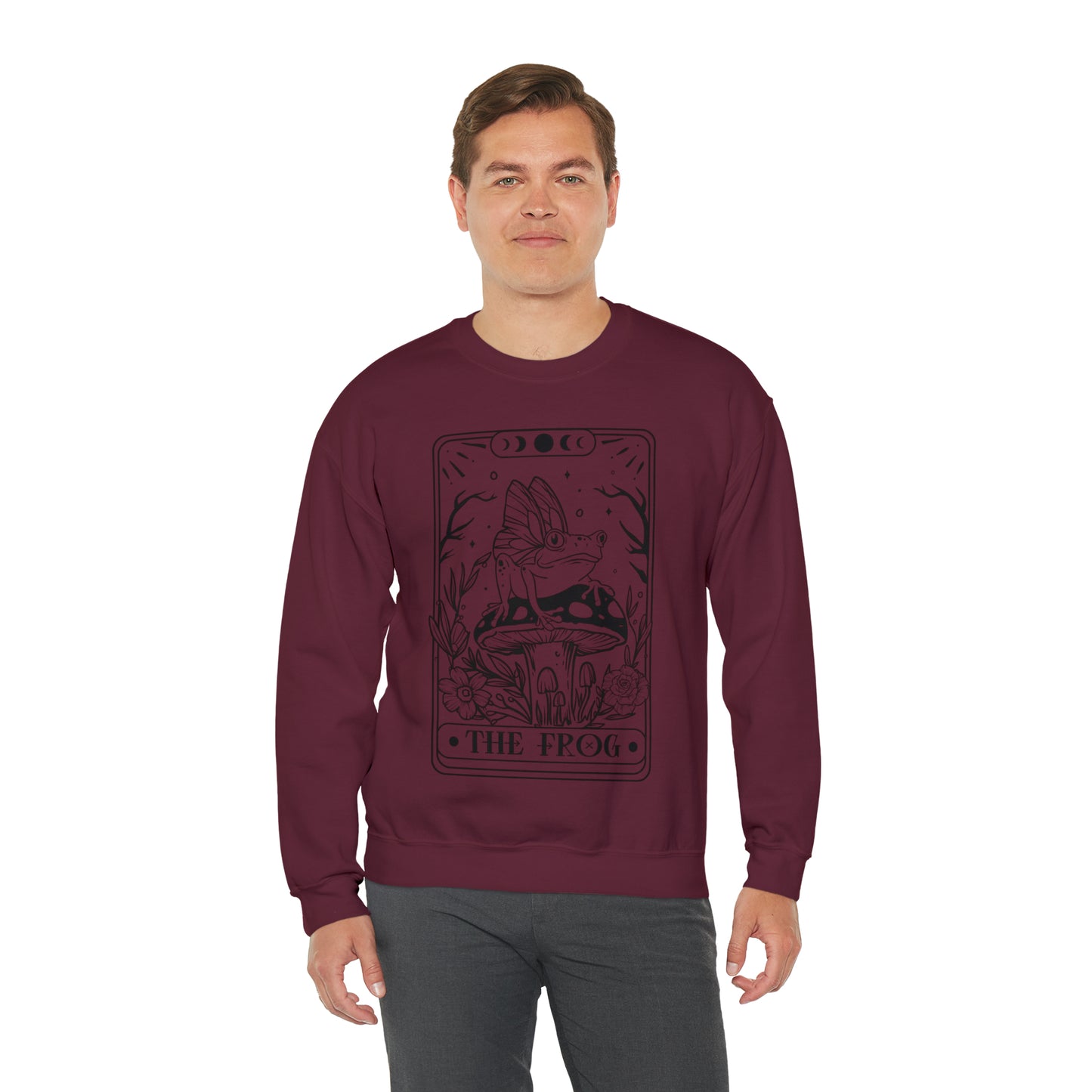 The Frog Tarot Card Unisex Heavy Blend™ Crewneck Sweatshirt