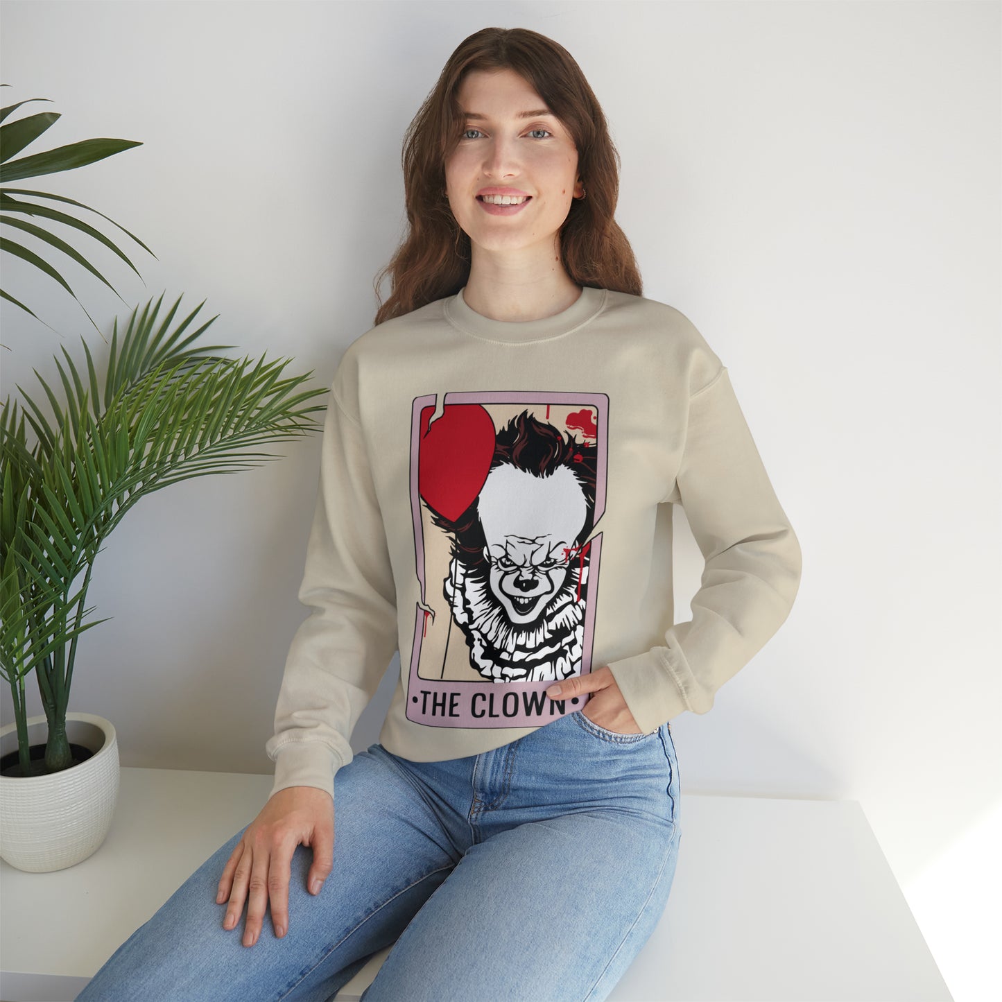 The Clown Tarot Card Unisex Heavy Blend™ Crewneck Sweatshirt