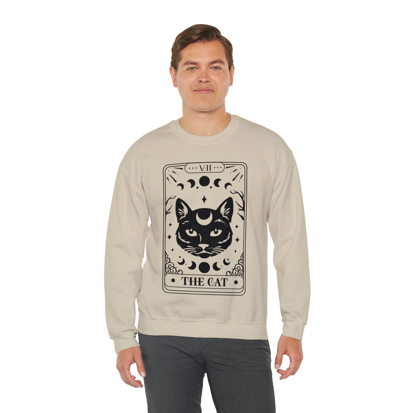 The Cat Tarot Card Unisex Heavy Blend™ Crewneck Sweatshirt