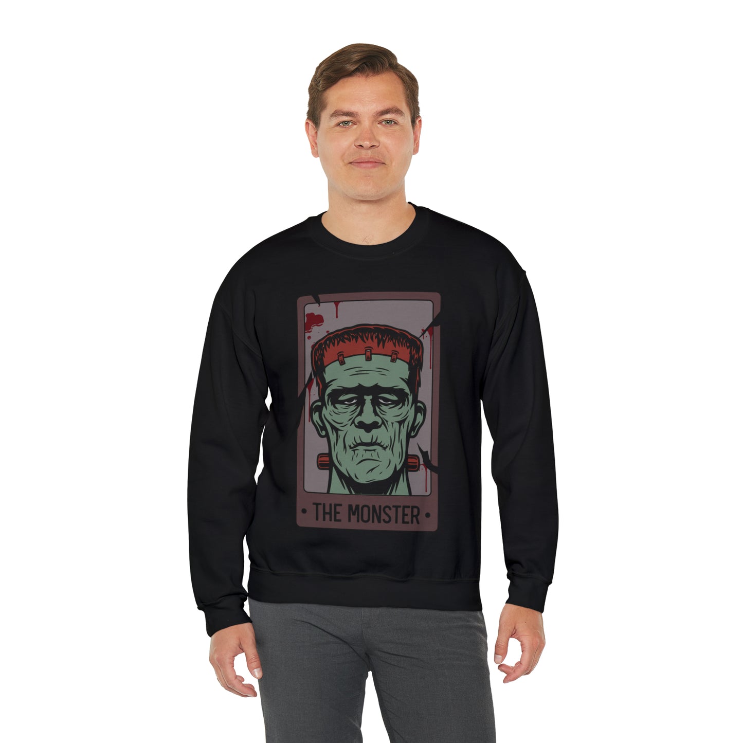 The Monster Tarot Card Unisex Heavy Blend™ Crewneck Sweatshirt
