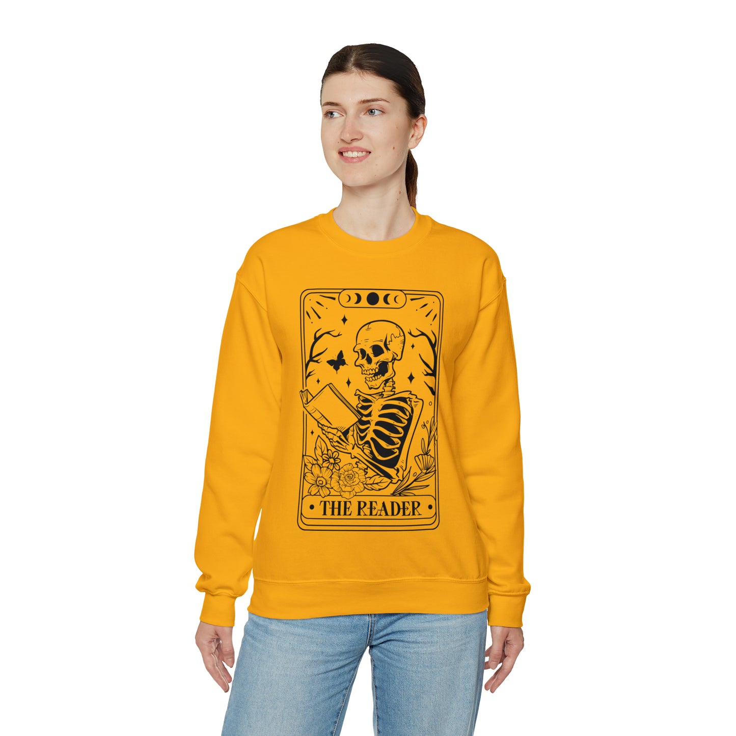 The Reader Tarot Card Unisex Heavy Blend™ Crewneck Sweatshirt