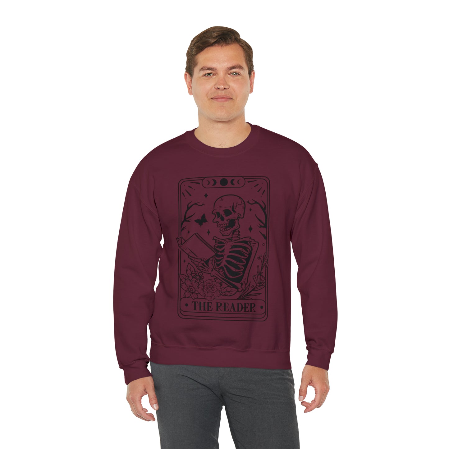 The Reader Tarot Card Unisex Heavy Blend™ Crewneck Sweatshirt