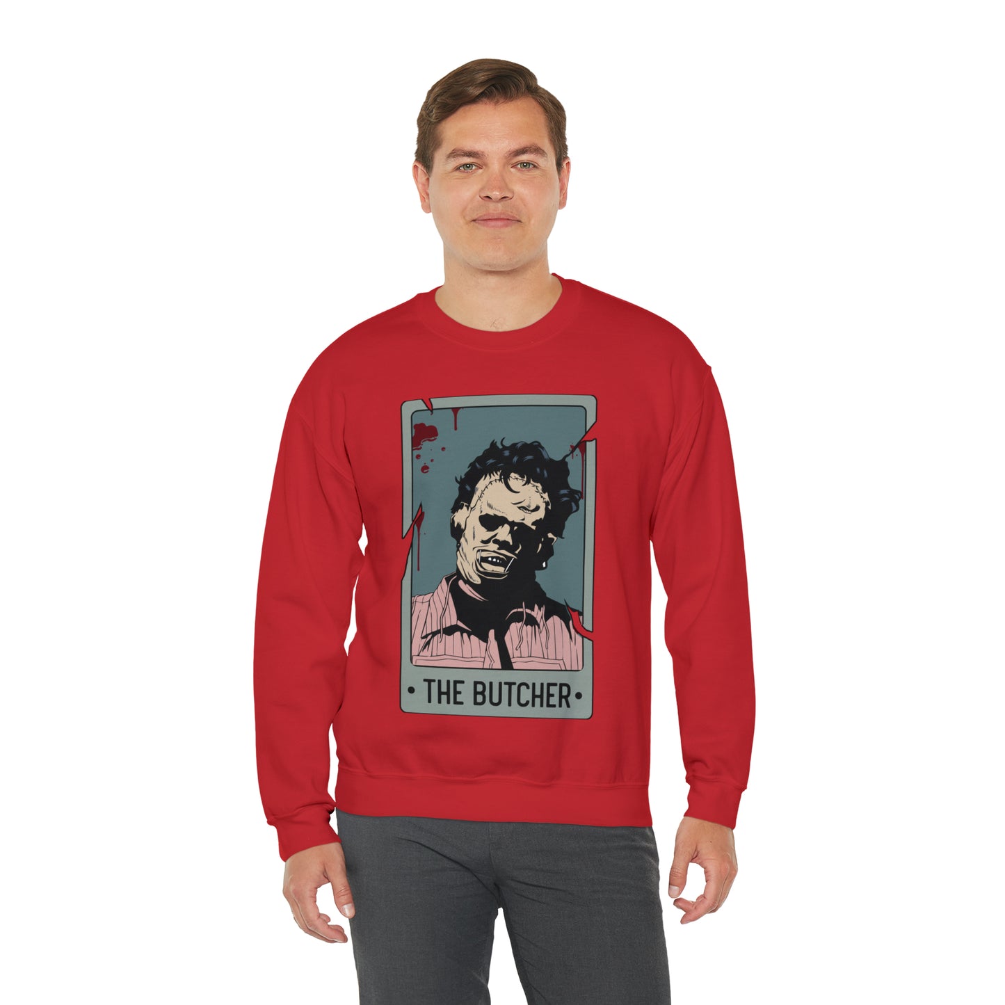 The Butcher Tarot Card Unisex Heavy Blend™ Crewneck Sweatshirt