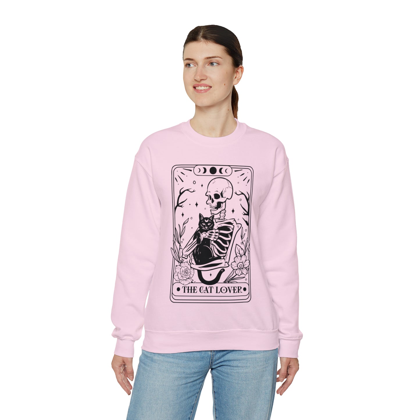 The Cat Lover Tarot Card Unisex Heavy Blend™ Crewneck Sweatshirt
