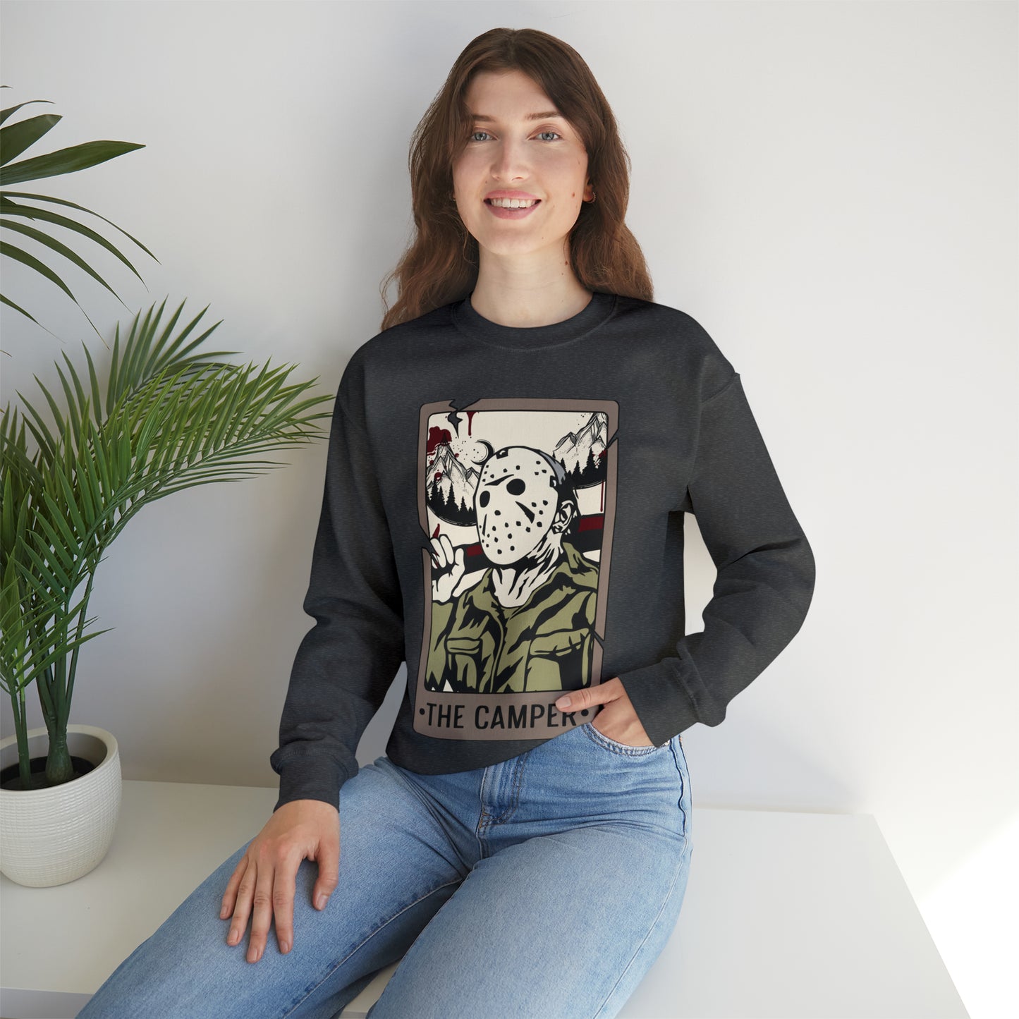 The Camper Tarot Card Unisex Heavy Blend™ Crewneck Sweatshirt