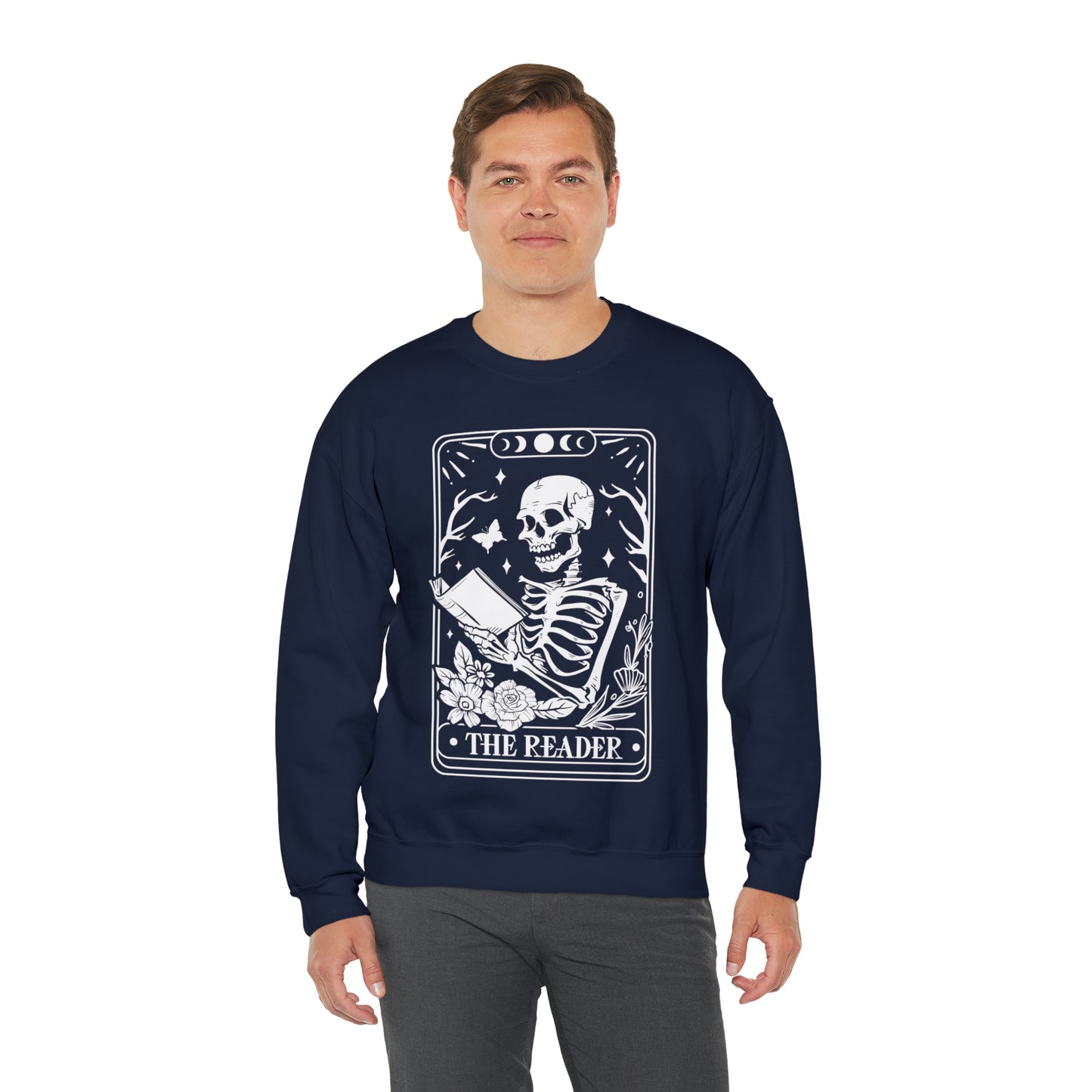 The Reader Tarot Card Unisex Heavy Blend™ Crewneck Sweatshirt