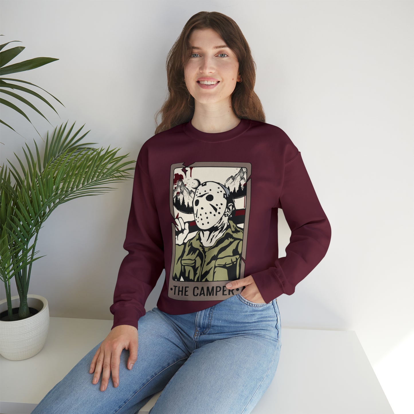 The Camper Tarot Card Unisex Heavy Blend™ Crewneck Sweatshirt