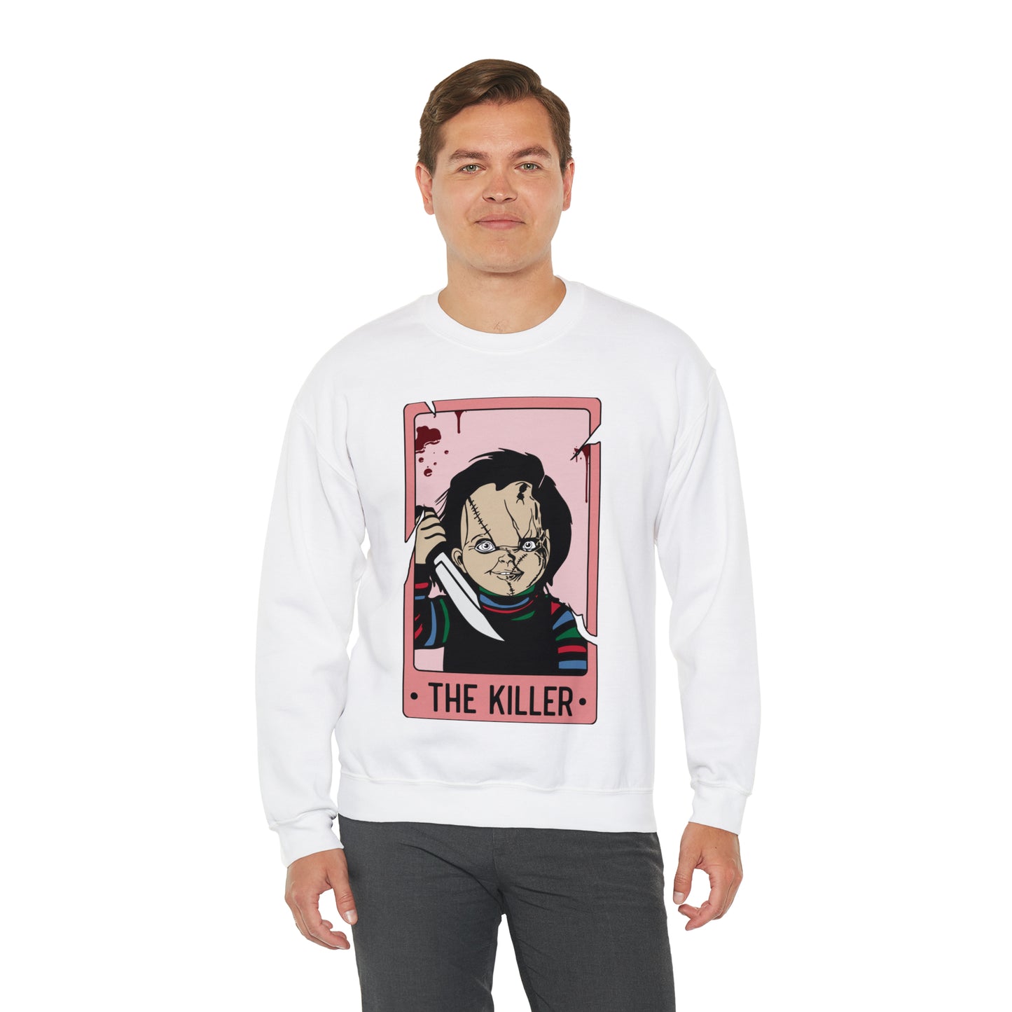The Killer Tarot Card Unisex Heavy Blend™ Crewneck Sweatshirt