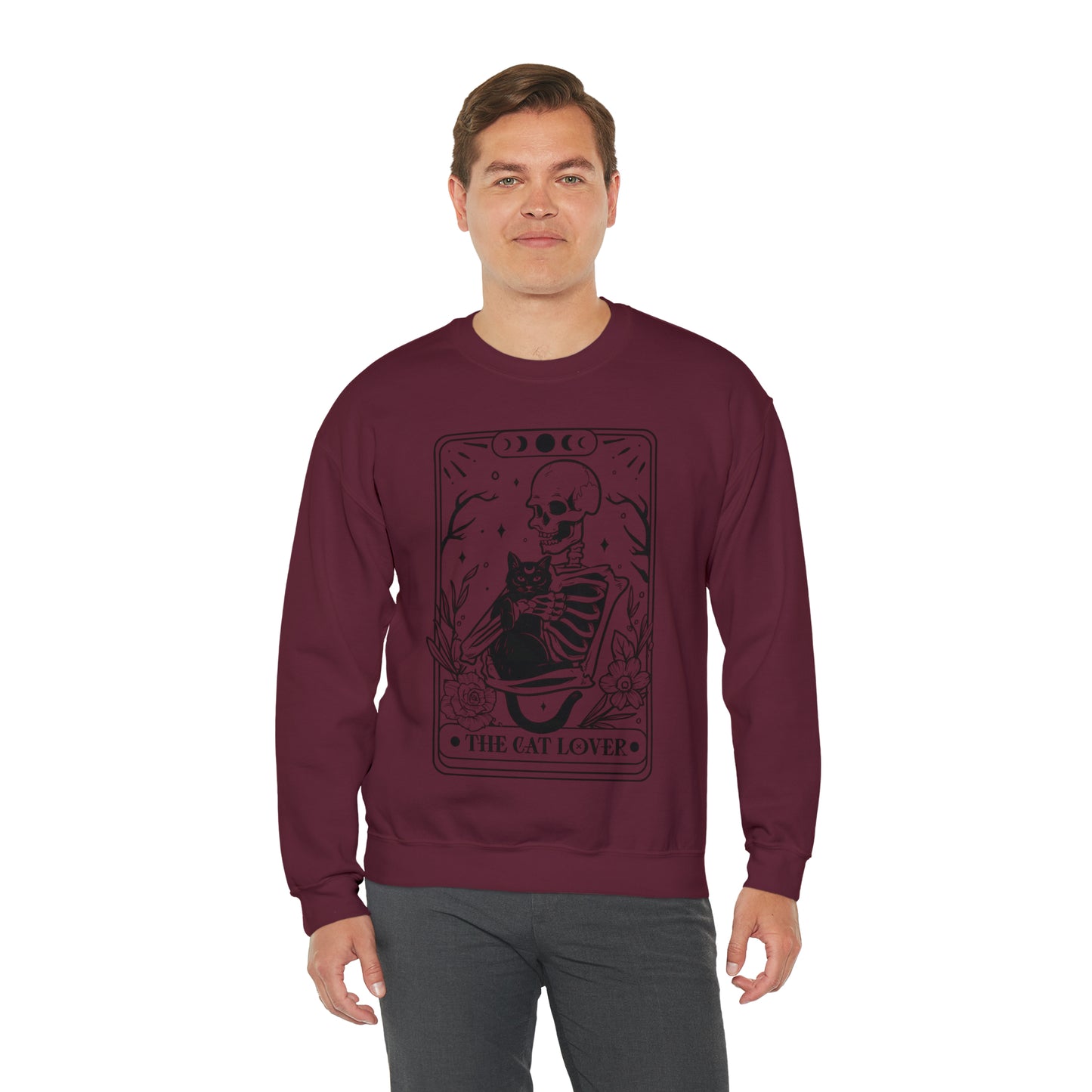 The Cat Lover Tarot Card Unisex Heavy Blend™ Crewneck Sweatshirt