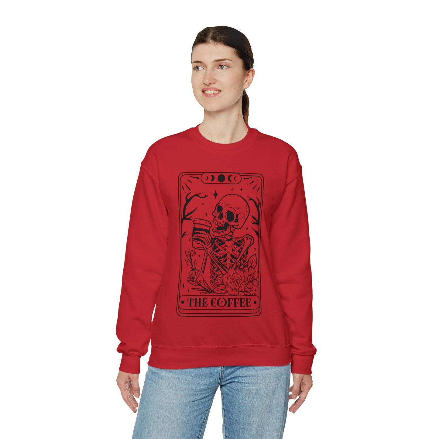 The Coffee Tarot Card Unisex Heavy Blend™ Crewneck Sweatshirt