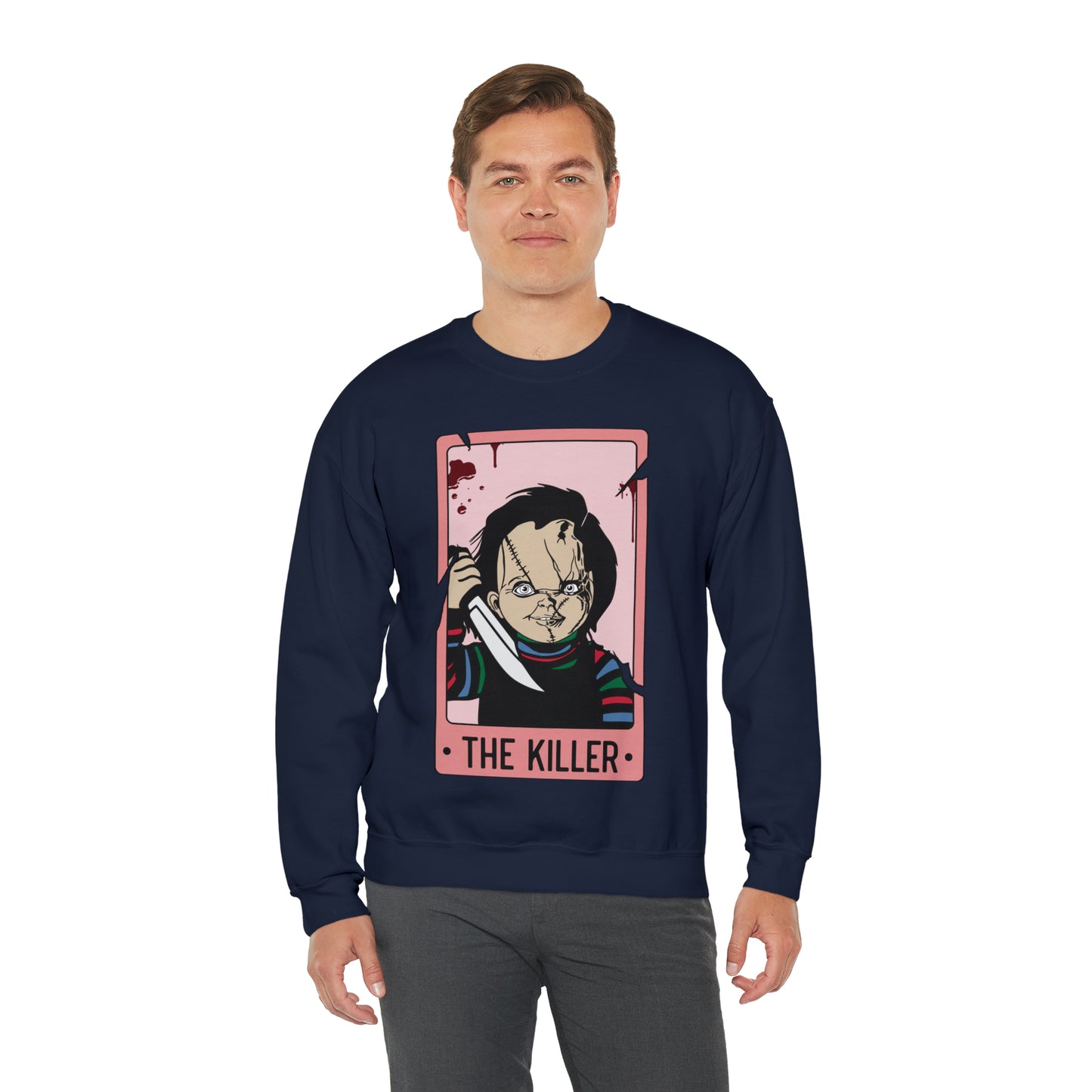 The Killer Tarot Card Unisex Heavy Blend™ Crewneck Sweatshirt