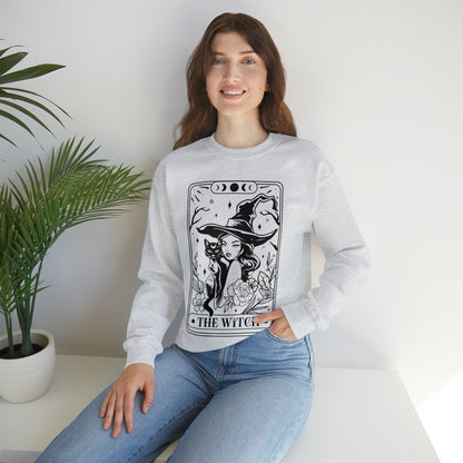 The Witch Tarot Card Unisex Heavy Blend™ Crewneck Sweatshirt
