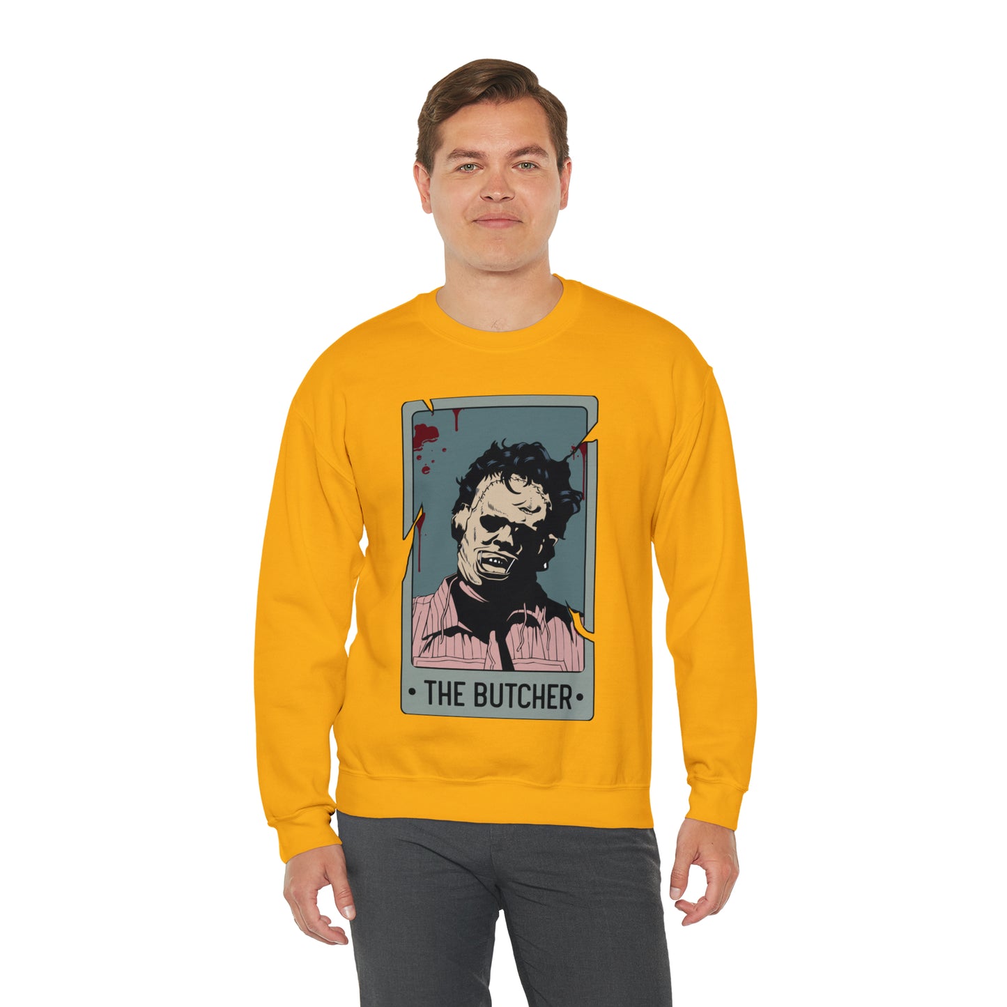 The Butcher Tarot Card Unisex Heavy Blend™ Crewneck Sweatshirt