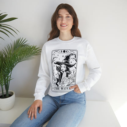 The Witch Tarot Card Unisex Heavy Blend™ Crewneck Sweatshirt