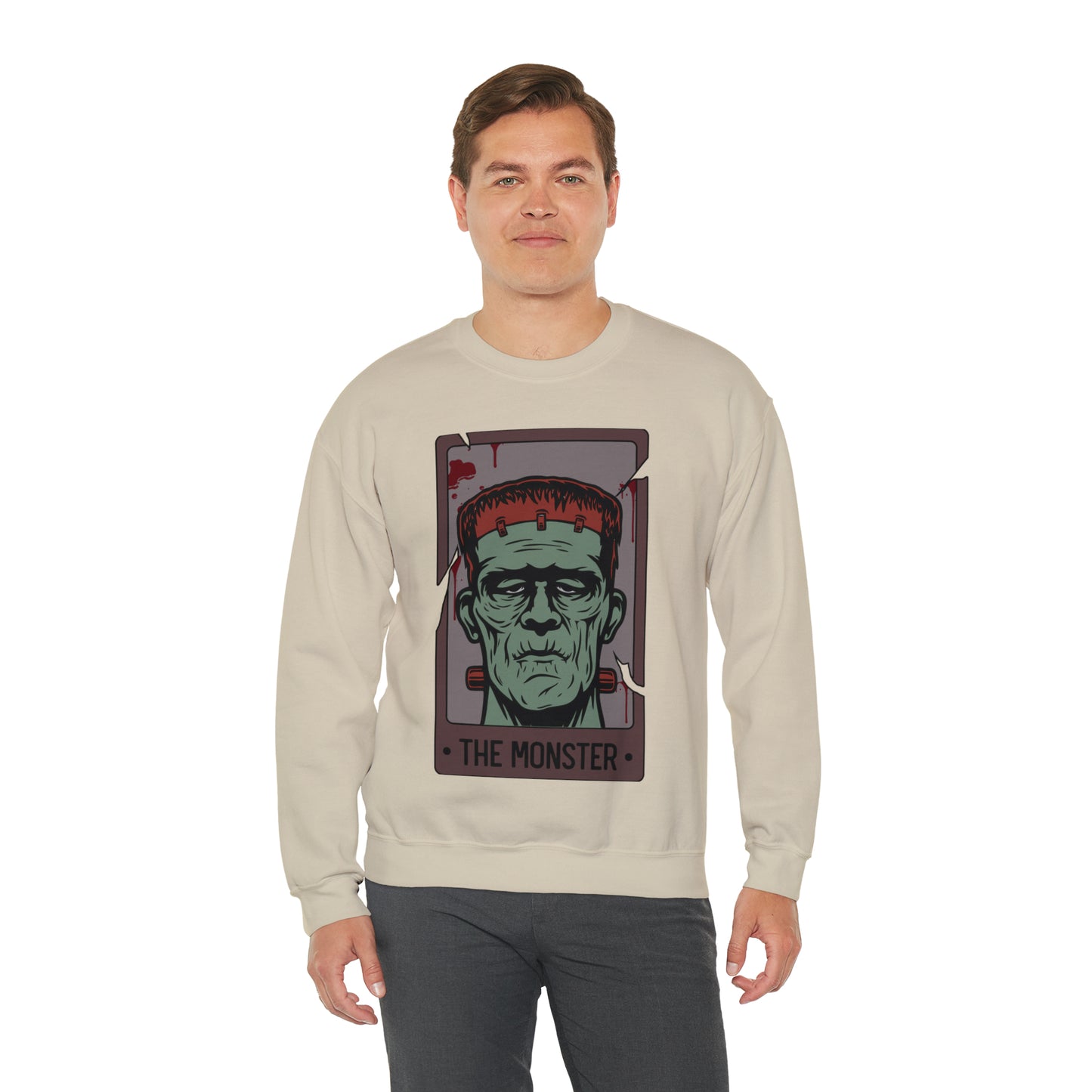 The Monster Tarot Card Unisex Heavy Blend™ Crewneck Sweatshirt