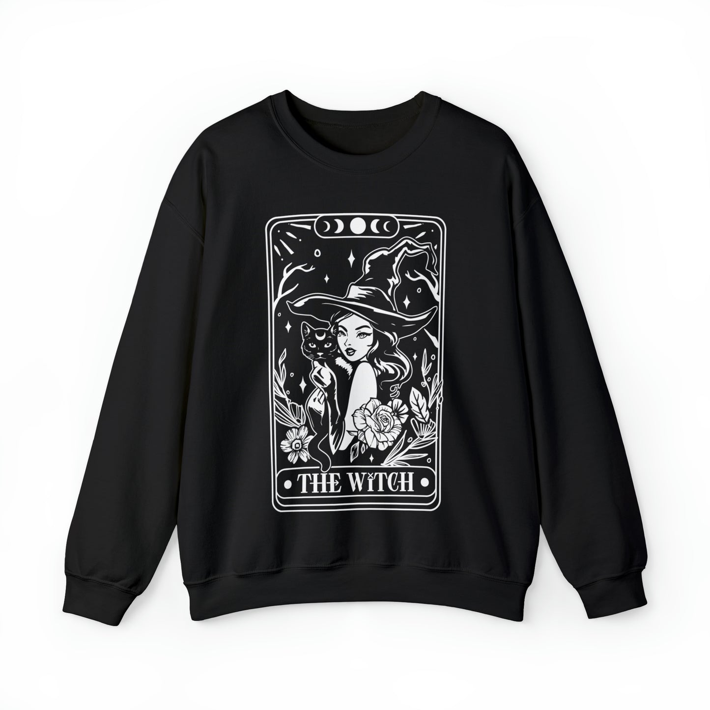 The Witch Tarot Card Unisex Heavy Blend™ Crewneck Sweatshirt