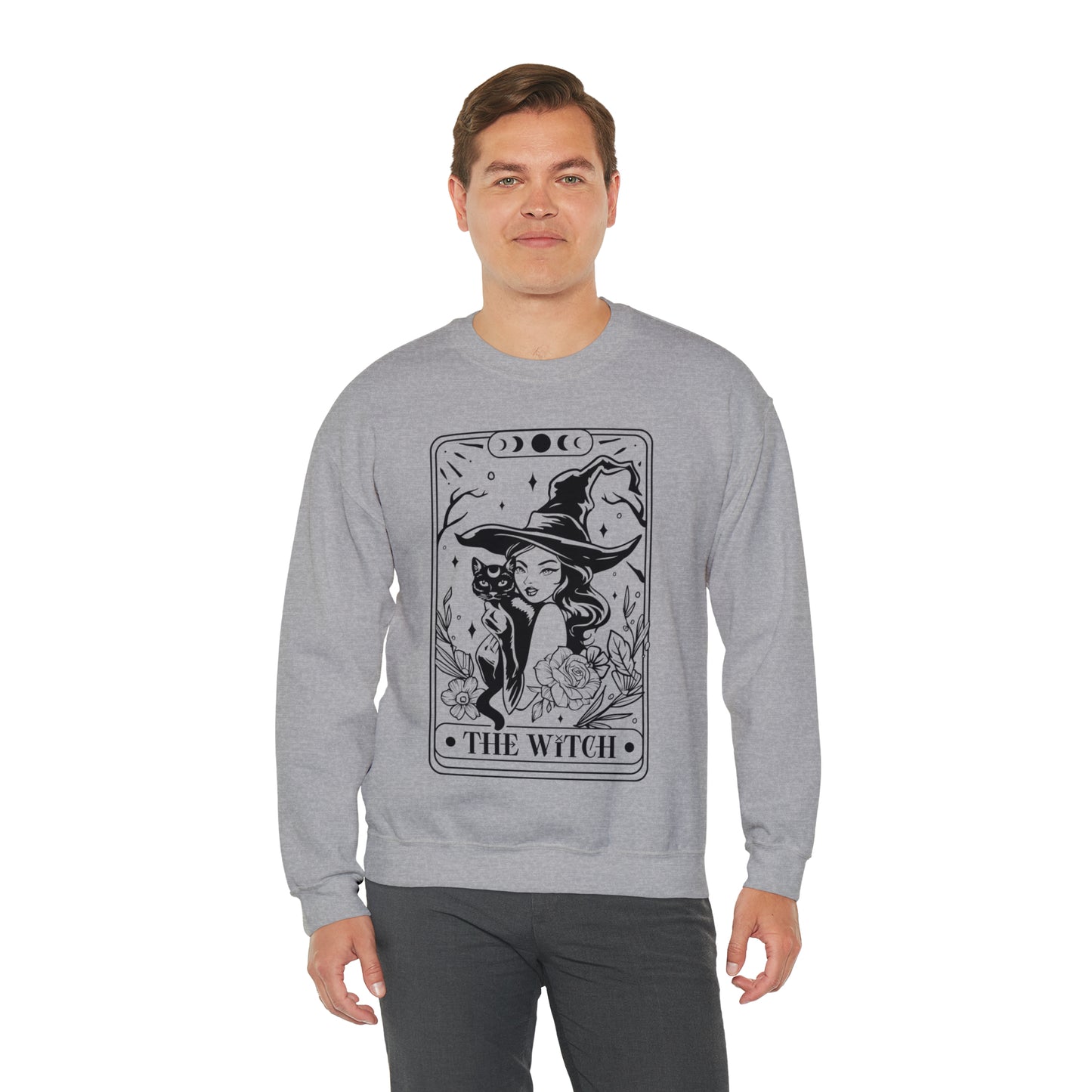 The Witch Tarot Card Unisex Heavy Blend™ Crewneck Sweatshirt