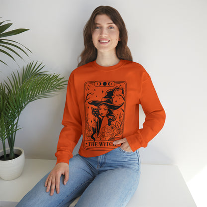 The Witch Tarot Card Unisex Heavy Blend™ Crewneck Sweatshirt