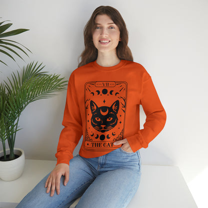 The Cat Tarot Card Unisex Heavy Blend™ Crewneck Sweatshirt