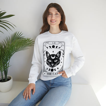 The Cat Tarot Card Unisex Heavy Blend™ Crewneck Sweatshirt