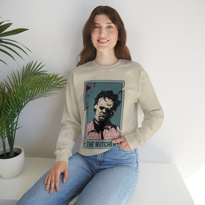 The Butcher Tarot Card Unisex Heavy Blend™ Crewneck Sweatshirt