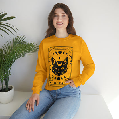 The Cat Tarot Card Unisex Heavy Blend™ Crewneck Sweatshirt
